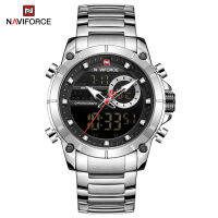 NAVIFORCE Men Casual Watch Waterproof Digital Analog Watches Fashion Male Dual Display Wristwatch