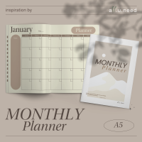 Planner แพลนเนอร์  สมุดจดบันทึก ขนาด A5 จดได้ 1 ปี (ระบุวันที่เอง)