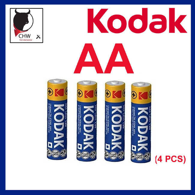 KODAK ORIGINAL MAX SUPER ALKALINE AA (4 PCS) BATTERY | Lazada