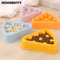 Pet Cat Dog Slow Food Bowl Pizza Shape Perros Fat Help Healthy Round Anti-choking Thickened and Non-slip Multiple Colors Shapes