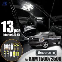 13ชิ้นภายในแสง LED แพคเกจชุดสำหรับ Dodge Ram 1500 2500 3500 2009-2018โดมขนส่งสินค้าลำต้นแผนที่ถุงมือกล่องหลอดไฟแพคเกจ
