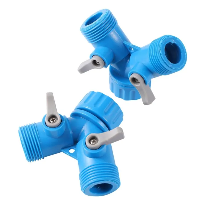 2-way-splitter-water-flow-plumbing-fittings-agriculture-greenhouse-water-cooling-fittings-y-valve-3-4-inch-male-thread-1-pc