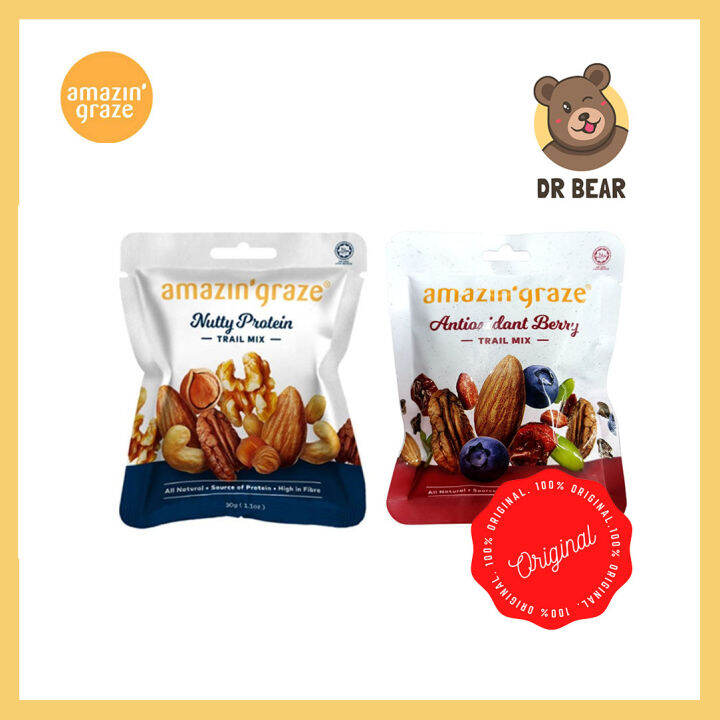 Amazin' Graze Trail Mix No Salt & Sugar (30g) Halal Certified Lazada