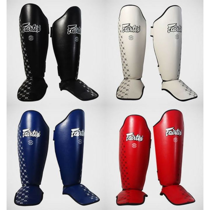 สนับแข้ง-แฟร์แท็คซ์-หนังแท้-ป้องกันหน้าแข้ง-สำหรับการซ้อม-fairtex-shin-guards-sp5-genuine-leather-อุปกรณ์มวยไทย-มวยไทย