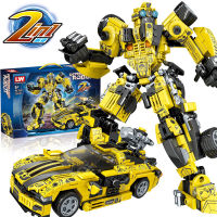 ProudNada Toys ตัวต่อเลโก้ เลโก้ บัมเบิ้ลบี ทรานส์ฟอร์มเมอร์ส 2in1 LW BUMBLEBEE DEFORMATION ROBOT 528 PCS 7042