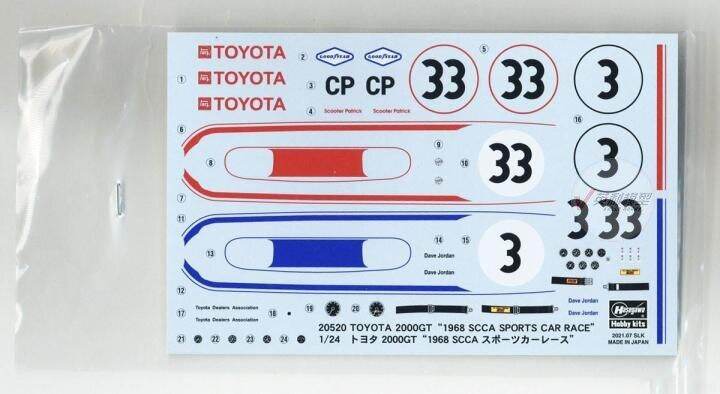 1-24-20520สำหรับการแข่งขันรถสปอร์ต-scca-ชุดของเล่นพลาสติกสร้างหุ่นประกอบสำหรับ2000gt-1968ชุดของเล่นแบบคงที่แบบทำมือ