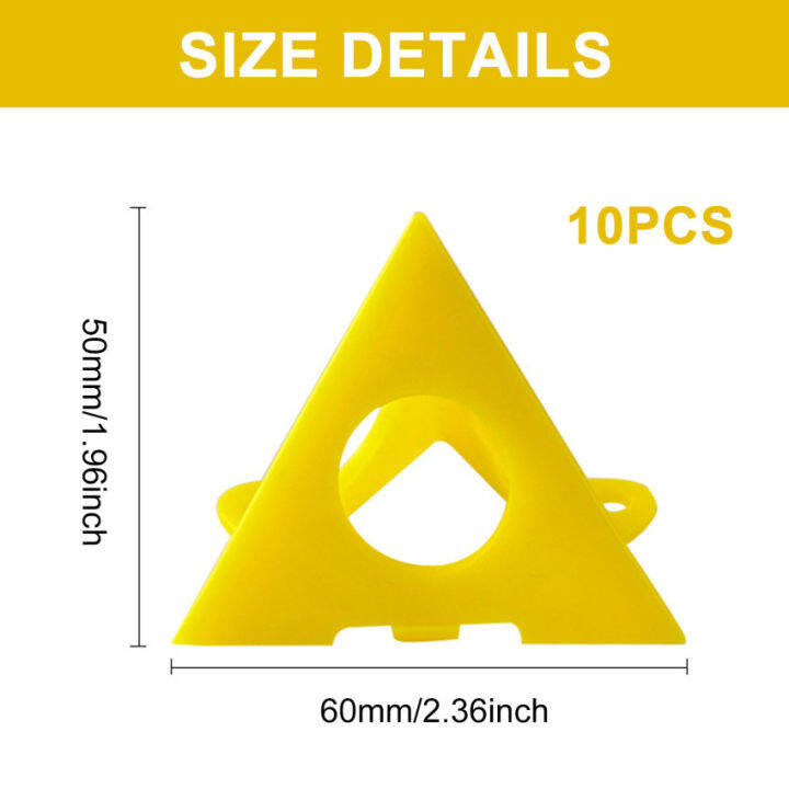 10ชิ้นสีขนาดเล็กยืนเครื่องมือสามเหลี่ยมขารองโต๊ะพลาสติกฟุตสำหรับงานไม้อุปกรณ์การทำงานไม้ช่างไม้
