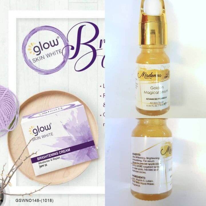 GLOW WHITENING CREAM + FREE MADONNA LILY SERUM VITAMIN E, ULTRA