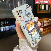 JIUMOO เคส A30s ปลอกสำหรับ Samsung A50s A50น่ารักลายการ์ตูนสำหรับพื้นที่น่ารักลูกสุนัขดีไซน์ใหม่นิ่มหรูหราเคสโทรศัพท์ขอบด้านข้างเคสกันกระแทกสี่เหลี่ยมคลุมทั้งหมดป้องกันเลนส์กล้อง