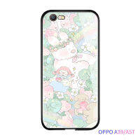 เคส Casing Ponsel พร้อมสำหรับ OPPO A39 A37 A57 A33T F3 Lite ดอกไม้สุดหรูเด็กผู้หญิงกันกระแทกกระจกเทมเปอร์เคสมันวาวฝาหลังใหม่เคส