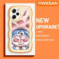 YIWESAN เคสสำหรับ Xiaomi POCO X5 Pro 5G Redmi Note 12 Pro Speed 5G เคสลายการ์ตูนดาวโดเรมอนสีชมพูคลื่นขอบกันกระแทกแบบใสนิ่มเคสมือถือโปร่งใสลายกล้องถ่ายรูปที่สร้างสรรค์เคสซิลิกาเจลฝาครอบป้องกัน