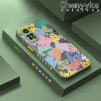 เคส Chenyyka สำหรับ Xiaomi MI Redmi โน้ต11 Note 11 S Poco M4 Pro 5G Note 11 5G Note 11T Note 11 SE เคสกราฟฟิตีลายการ์ตูนดีไซน์ใหม่เคสมือถือแข็งด้านหลังฝ้าขอบสี่เหลี่ยมซิลิโคนกันกระแทก Tutup Lensa Kamera ป้องกันเคส