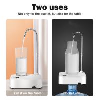 Automatic Desktop Water Dispenser Portable Rechargeable Smart Tray Water Pump 1200mAh with Silicone Pipe for Home Kitchen Office