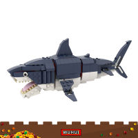 WUHUI ชุดของเล่นบล็อคก่อสร้าง MOC-54541 Megalodon Kids Toys อิฐก่อสร้างสำหรับเด็กหญิงเด็กชายแม่เหล็กรถไฟแบรนด์