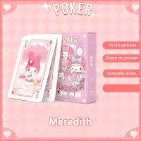 การ์ตูนน่ารักน่ารัก Kirby My Melody Cinnamoroll Kuromi เหมาะสำหรับเกมการ์ด Hellokitty คอลเลกชันภาพเคลื่อนไหวการ์ดตุ๊กตาคริสต์มาสกวางเรนเดียร์