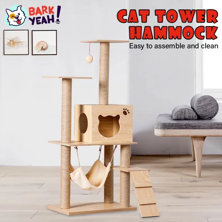 [IN STOCKS] BARK YEAH! House Cat Tower Large Cat Tree Cat Condo Bed