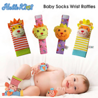 Bộ bao tay chân HelloKimi 4 món gồm 2 chiếc vớ chân và 2 băng đeo cổ tay có lục lạc dùng cho bé sơ sinh từ 0 đến 6 tháng tuổi - INTL thumbnail