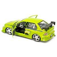 JADA เครื่องชั่ง1:24 Mitsubis Evo VII แบบจำลองรถโลหะผสมคงที่แบบรถสปอร์ตงานอดิเรกของผู้ใหญ่ของขวัญหล่อตายของขวัญของที่ระลึกในการเก็บรวบรวม