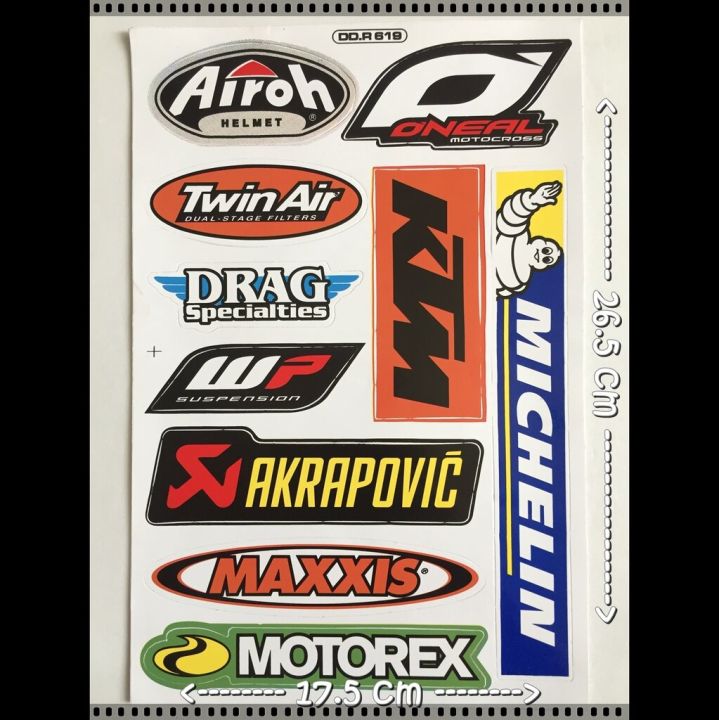 Logo KTM Michelin สติกเกอร์ เคลือบกันน้ำ ไดคัท ติดรถยนต์ มอเตอร์ไซด์ รถแข่ง บิ๊กไบค์ เวสป้า Waterproof Decal Sticker