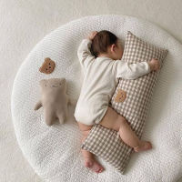 INS Bear Cotton Baby Bumper Bed Crib Cot Protector for Newborn Infant Soft Sleeping Pillow Bedding Comfort Cushion Room Decor