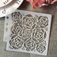 5.1 "Rose ดอกไม้ DIY Layering Stencils ภาพวาดสมุดภาพสี Embossing อัลบั้มตกแต่งแม่แบบ-GHKUG STORE