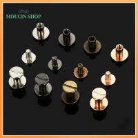 MDUCIN SHOP 10 pcs 5/6.5/8mm งานฝีมือกระเป๋า ปุ่มผ้า เสื้อผ้า/กระเป๋า/รองเท้า สกรูหัวกลม สกรูยึดสายรัด กลอนเล็บแข็ง หัตถกรรมเครื่องหนัง