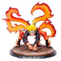 ตัวการ์ตูนฟิกเกอร์โมเดลเคลื่อนไหวแบบ Kyuubi Uzumaki GK ตุ๊กตาขยับแขนขาได้20ซม. PVC รูปปั้นโหมด Kurama