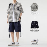 Fast Shipping MenS Two -Piece New Summer T -Shirt Short -Sleeved Shirt Top, Five -Point Medium Shorts, Shorts Ins Tide