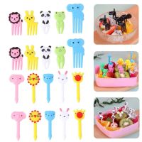 Animal Fruit Fork Food Grade Plastic Mini Cartoon Kids Cake Fruit Toothpick Bento Lunch Bento Accessories Home Party Decoration