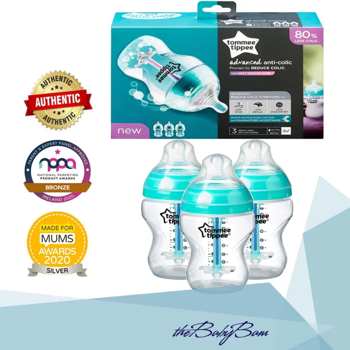 Tommee Tippee Advanced AntiColic Clear Baby Bottles 260ml / 9oz Pack
