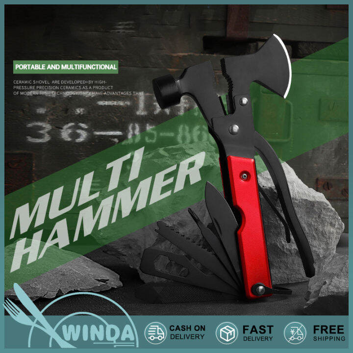 Winda Multifunctional Axe Hammer Lifesaving Hammer Multifunctional