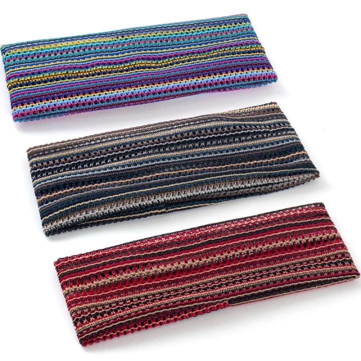 geebro-vintage-multicolor-stripe-sports-hairband-for-men-women-special-desgin-outdoor-headband-bohemia-flat-headband-elastic