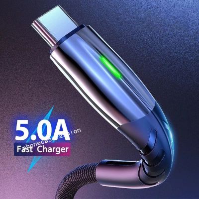 5A สาย USB ยาว1เมตรชนิด C ชนิด C ชนิดชาร์จเร็วสายสายยูเอสบีขนาดเล็กโทรศัพท์สำหรับ Xiaomi Poco ที่ชาร์จแอนดรอยด์สายข้อมูล