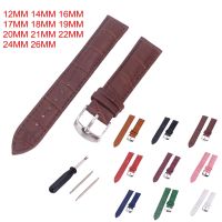 1 Pcs Kulit Jam Tangan Band Tali 12 Mm 14 Mm 16 Mm 16 Mm 18 Mm 19 Mm 20 Mm 21 Mm 22 Mm 24 Mm 26 Mm Wanita Pria Watchband Watch Sabuk 9 Warna