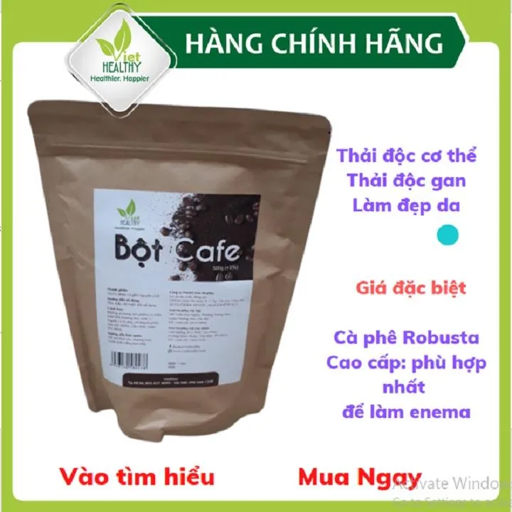 Bột cà phê nguyên chất Enema Viet Healthy 500 Coffee enema cafe