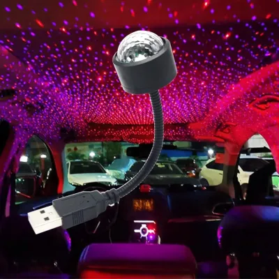 1Pc RGB Car LED Atmosphere Lamp USB Voice Control Mood Light Car Decoration Lights Sound Control Light Decorative Lamps Bulbs