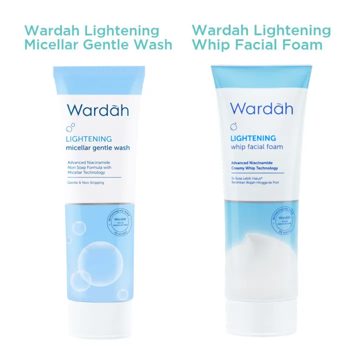 Ready Malaysia Wardah Lightening Micellar Gentle Wash   Whip Facial 