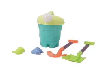 7Pcs Random Color Toys Bucket Shovel Rake Water Tools Bag O Bones Beach