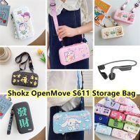 READY STOCK! For Shokz OpenMove S611 Bone Conduction Headphones Case Niche Cartoon Pattern for Shokz OpenMove S611 Portable Storage Bag Carry Box Pouch