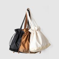 women bag 2020 new Korean Bucket Nylon solid soft string high-capacity shoulder bag handbag simple style ladylike bag