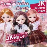 (Popular toys) ใหม่1/6 12นิ้ว31เซนติเมตรตุ๊กตา Bjd 22ข้อต่อของเล่นพลาสติกเด็กแต่งหน้า3D ตา JK ชุดนักเรียนสาวแฟชั่นวันเกิดของขวัญ DIY