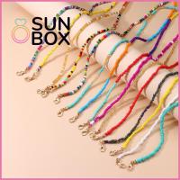 SUN BOX แฟชั่น สายคล้องคอ สำหรับผู้หญิง ลูกปัด โซ่แว่นตา สายคล้องแว่น โซ่แว่นตา เชือกเส้นเล็กลูกปัด โซ่