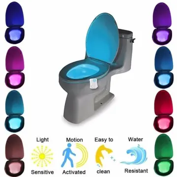 1pc Color Changing Led Night Light With Projector Lamp And Motion Sensor  Activated Detection, 16 Colors, Usb Charging, For Toilet, Bathroom, Decor