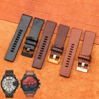 （A New Well Sell ） Cow Leather Plain Weave Watch Band for Diesel Dz4323 1657 4343 DZ7408 7406 4318 with Nail Bracelet 24 26 28mm Strap