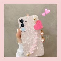 เคสใหม่ VIVO V29 5G Y27 Y36 4G 5G VIVO Y02 Y02t 2023ใสเงางามเคส VivoY27 VivoV29พร้อมสร้อยข้อมือความรักเคสป้องกันกล้อง VivoY36