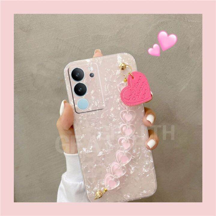 เคสใหม่-vivo-v29-5g-y27-y36-4g-5g-vivo-y02-y02t-2023ใสเงางามเคส-vivoy27-vivov29พร้อมสร้อยข้อมือความรักเคสป้องกันกล้อง-vivoy36