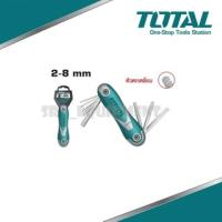 Total ตลับกุญแจหกเหลี่ยม 8 ตัวชุด ขนาด 2-8 มม.รุ่น THT1061826 ( Hex Key Wrench ) ประแจหกเหลี่ยม กุญแจหกเหลี่ยม หกเหลี่ยม