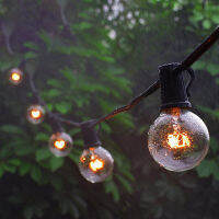 25FT Patio String Light คริสต์มาส G40 Globe Festoon Fairy String หลอดไฟกลางแจ้ง Party Garden Garland งานแต่งงานตกแต่ง