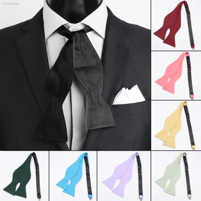 ✹ Adjustable Bowties Self Bow Tie Men Handmade Solid Color Jacquard Woven Bowtie Classic Business Wedding Party Ties Bowknot Gift