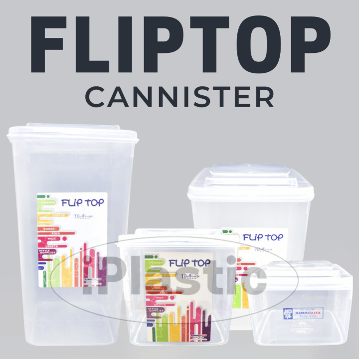 FLIP TOP/ POWDER CANISTER/ MILKTEA POWDER CONTAINER